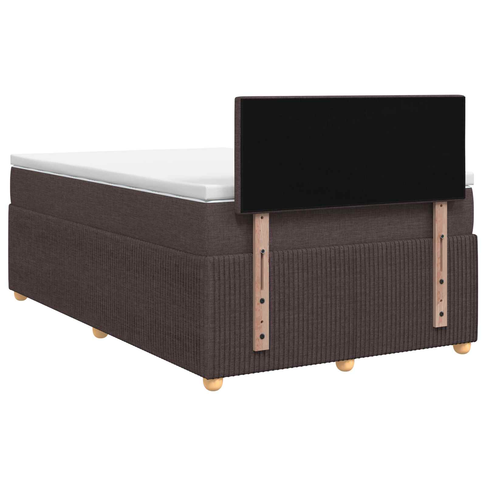 Boxspring krevet s madracem Tamno smeđa 120 x 190 cm Tkanina