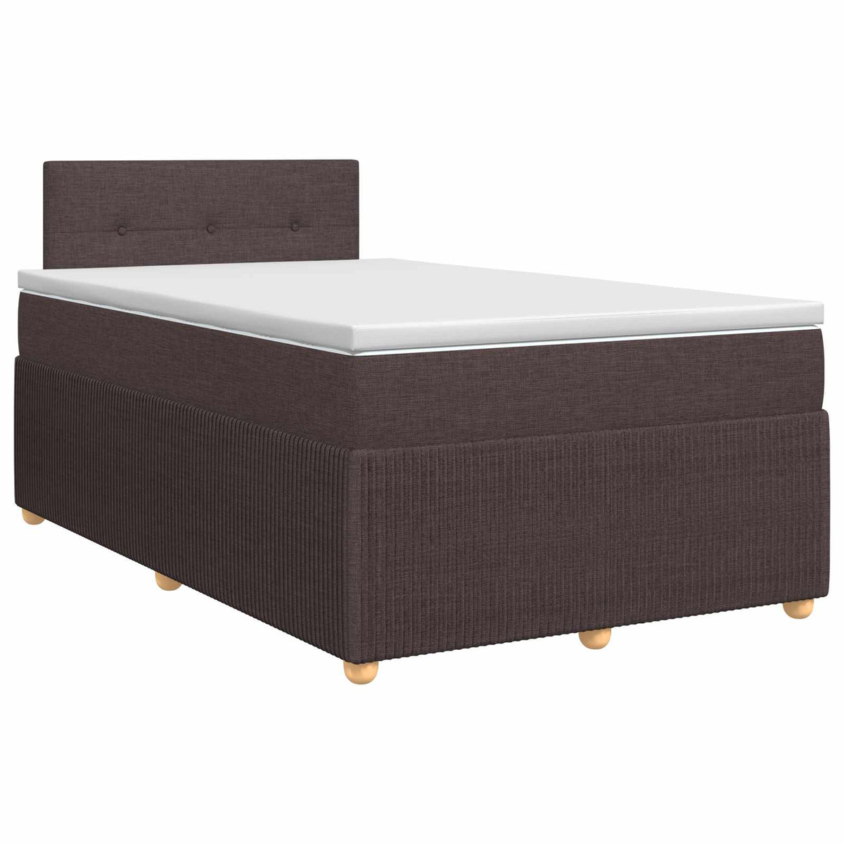 Boxspring krevet s madracem Tamno smeđa 120 x 200 cm Tkanina 200 x 120 x 100.5 cm