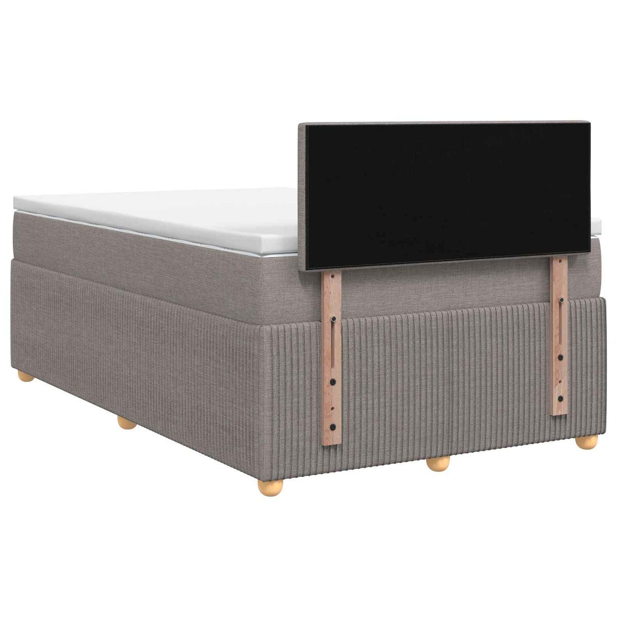 Boxspring krevet s madracem Sivosmeđa 120 x 200 cm Tkanina