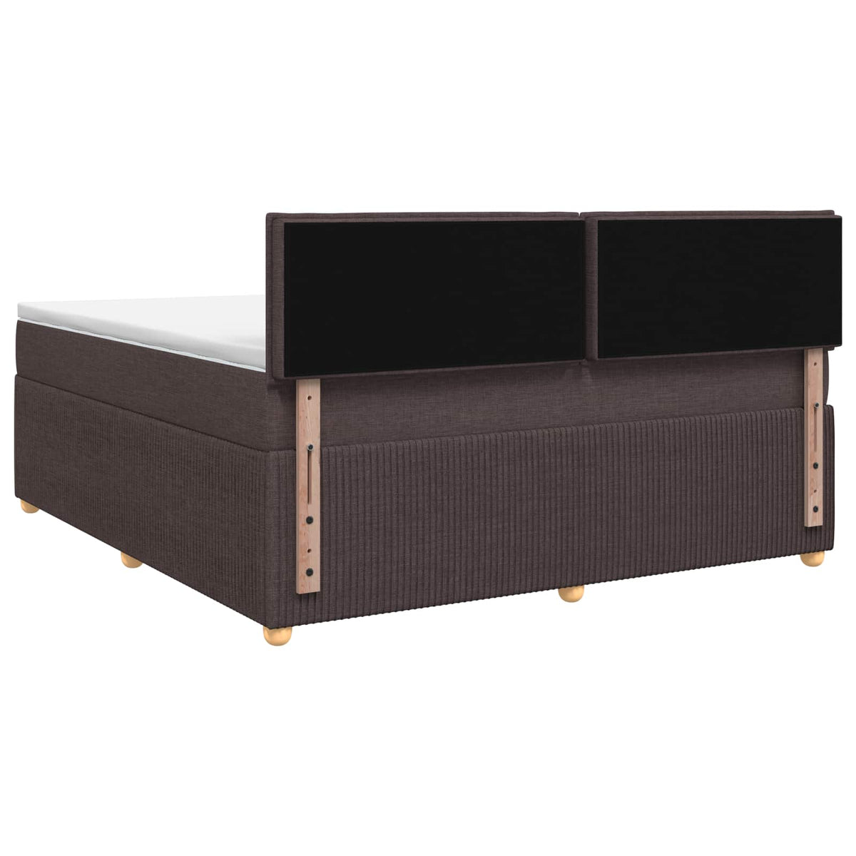 Boxspring krevet s madracem Tamno smeđa 180 x 200 cm Tkanina