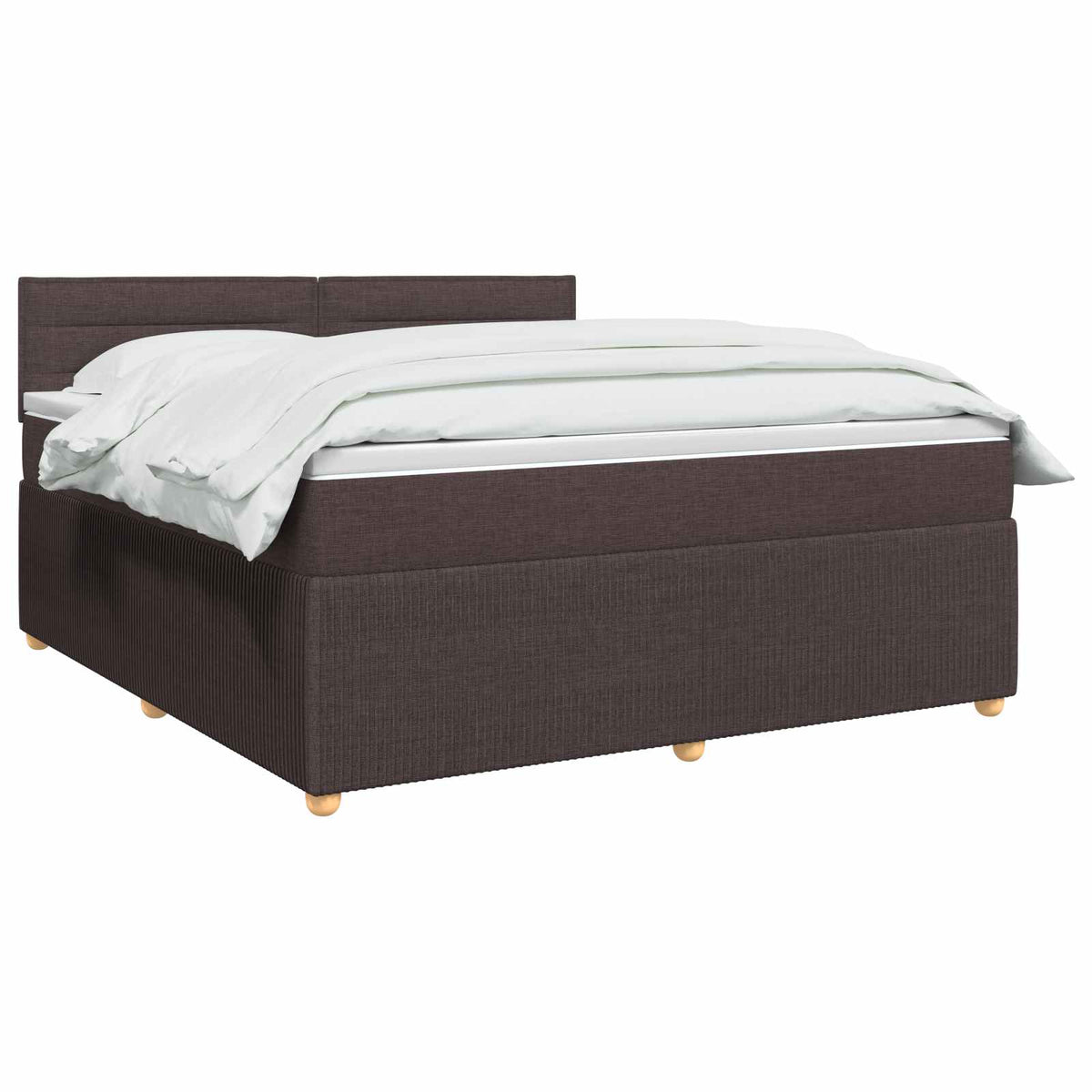 Boxspring krevet s madracem Tamno smeđa 180 x 200 cm Tkanina
