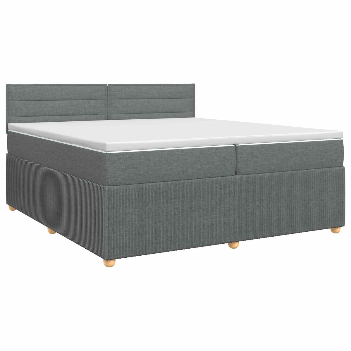 Boxspring krevet s madracem Tamnosiva 200 x 200 cm Tkanina