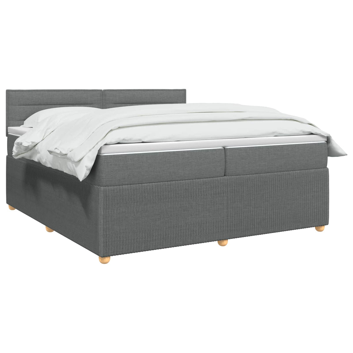 Boxspring krevet s madracem Tamnosiva 200 x 200 cm Tkanina