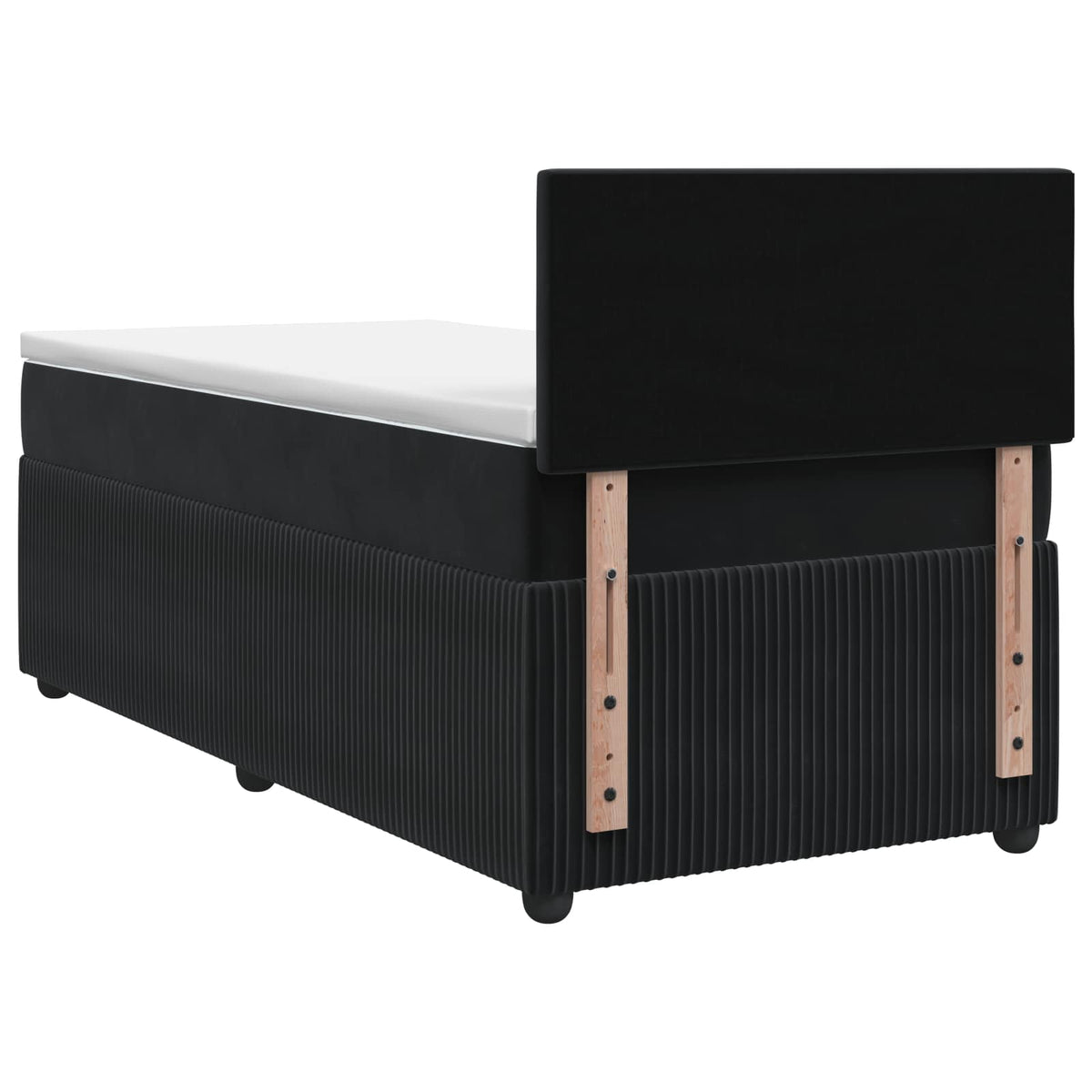 Boxspring krevet s madracem Crna 80 x 200 cm Baršun