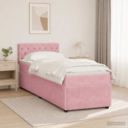 Boxspring krevet s madracem Ružičasta 90 x 190 cm Baršun