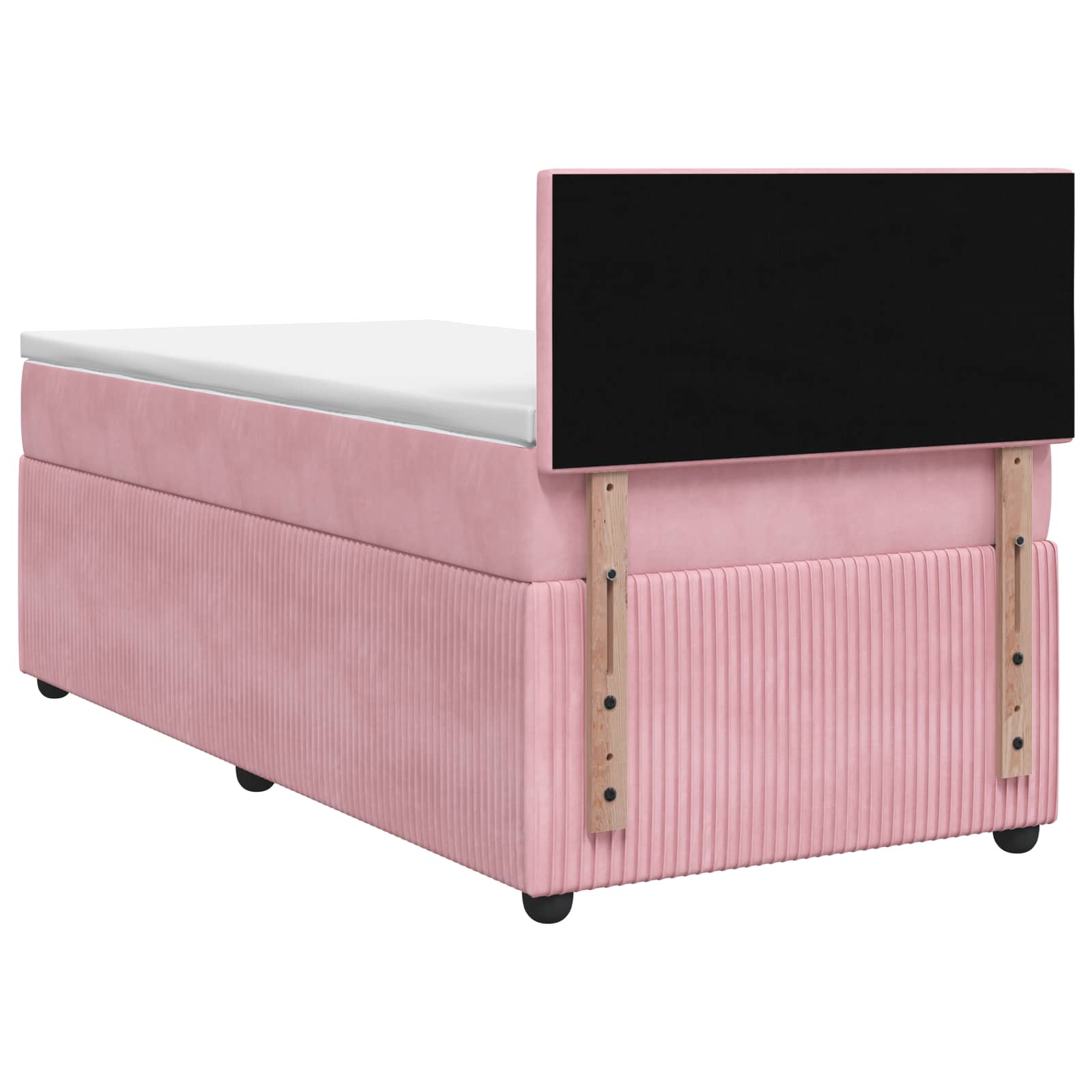 Boxspring krevet s madracem Ružičasta 90 x 190 cm Baršun