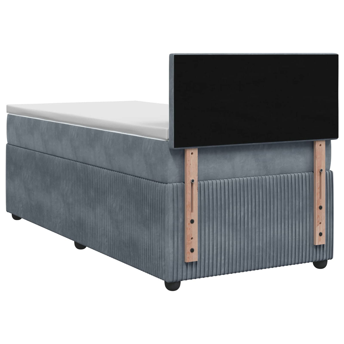Boxspring krevet s madracem Tamnosiva 90 x 190 cm Baršun Plava