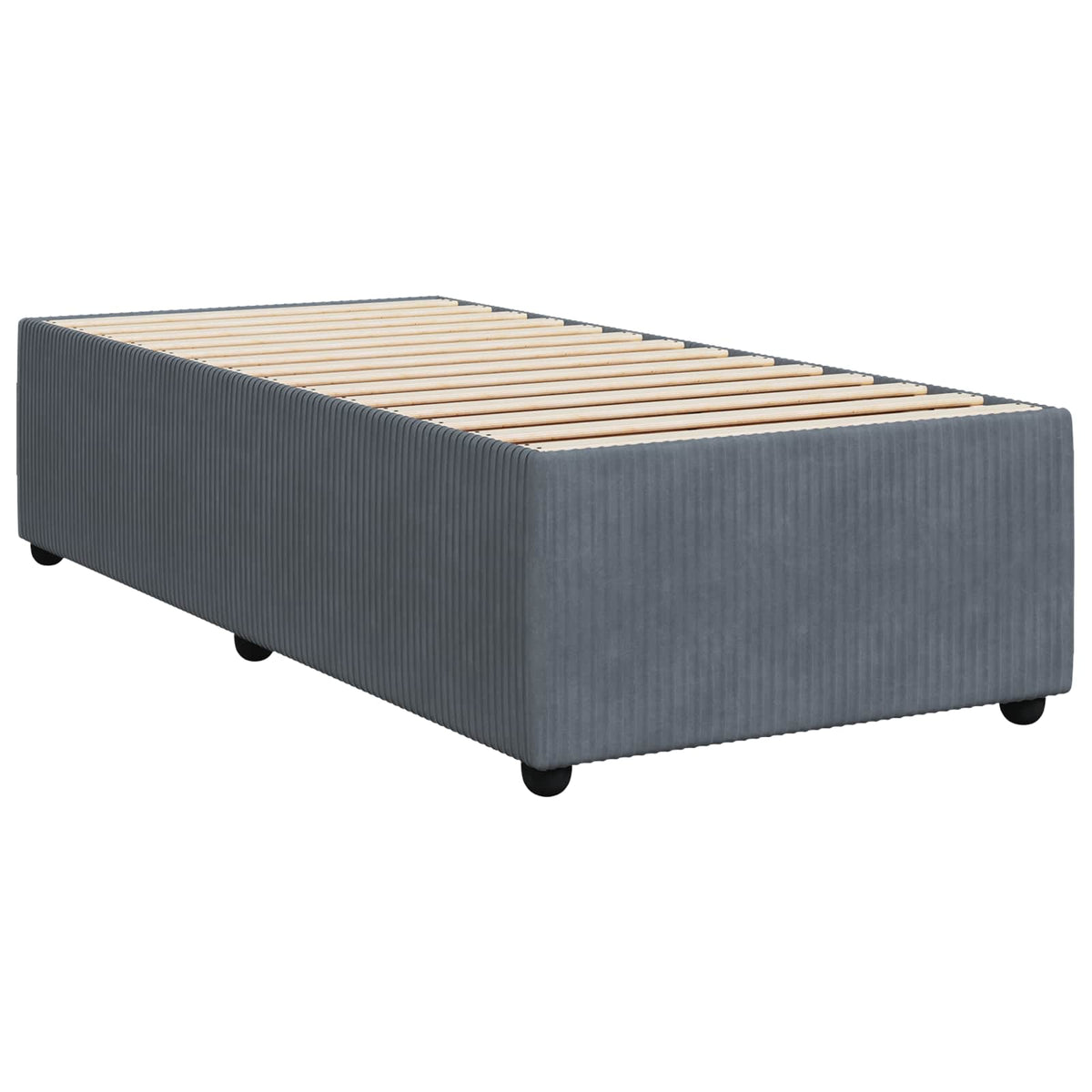 Boxspring krevet s madracem Tamnosiva 90 x 200 cm Baršun