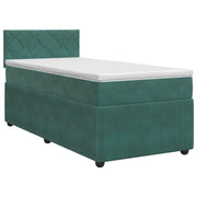 Boxspring krevet s madracem Tamnozelena 90 x 200 cm Baršun