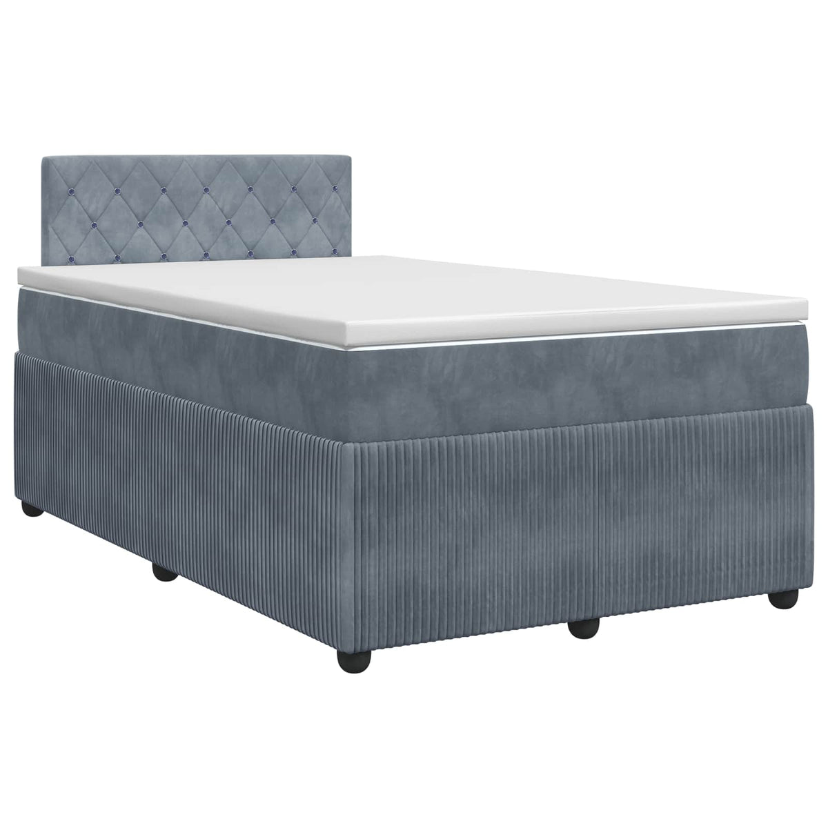 Boxspring krevet s madracem Tamnosiva 120 x 190 cm Baršun