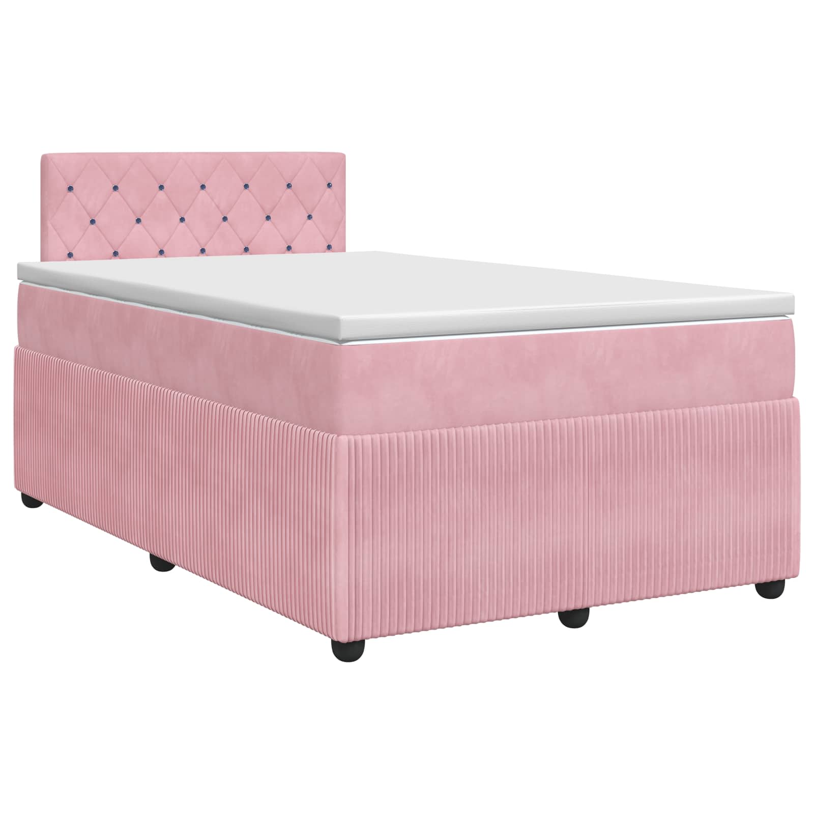 Boxspring krevet s madracem Ružičasta 120 x 190 cm Baršun