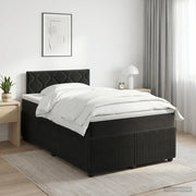 Boxspring krevet s madracem Crna 120 x 200 cm Baršun