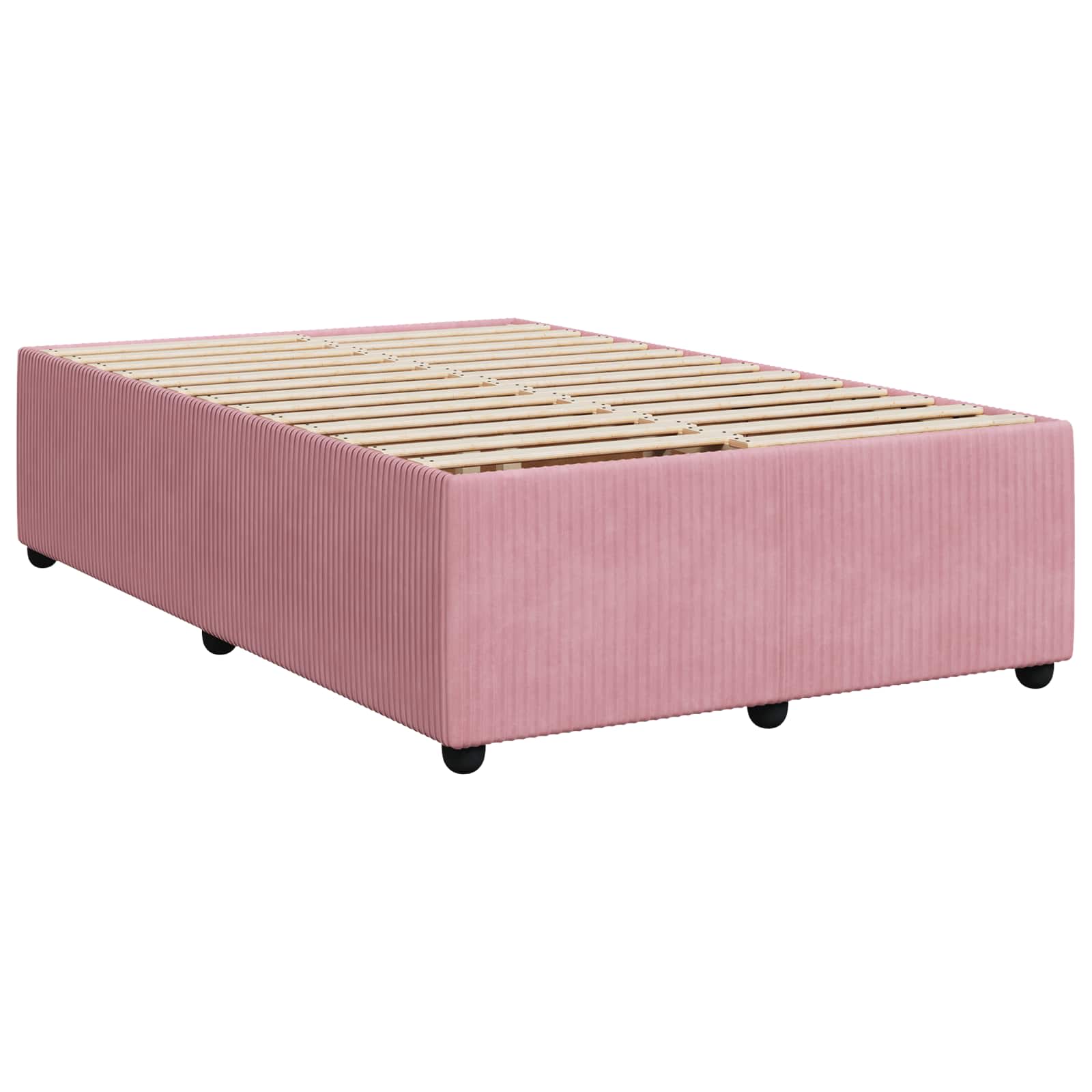 Boxspring krevet s madracem Ružičasta 120 x 190 cm Baršun