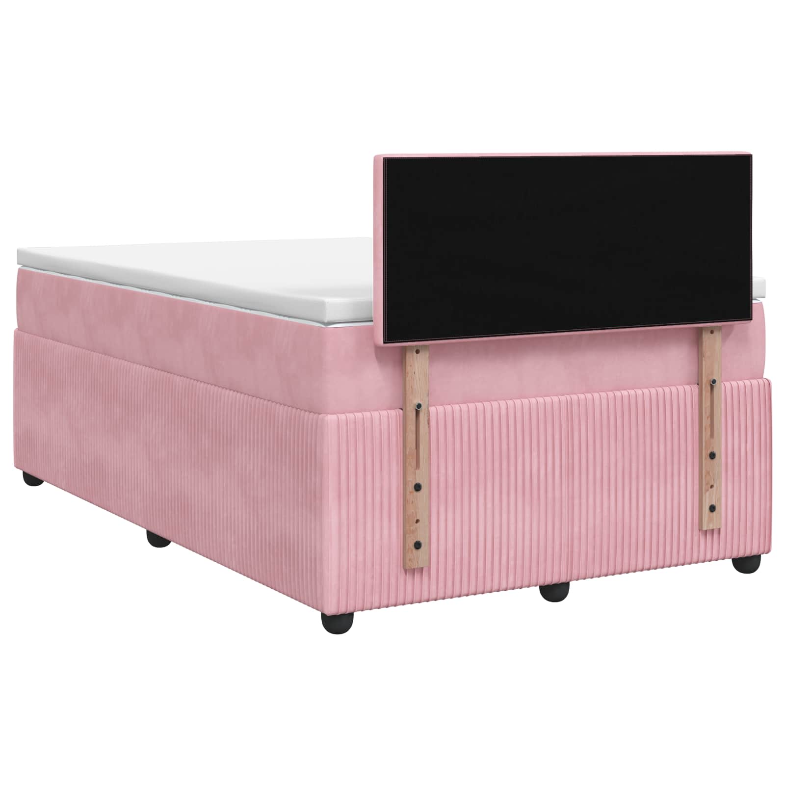 Boxspring krevet s madracem Ružičasta 120 x 190 cm Baršun
