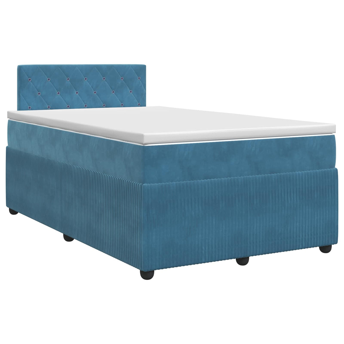 Boxspring krevet s madracem Tamno plava 120 x 200 cm Baršun