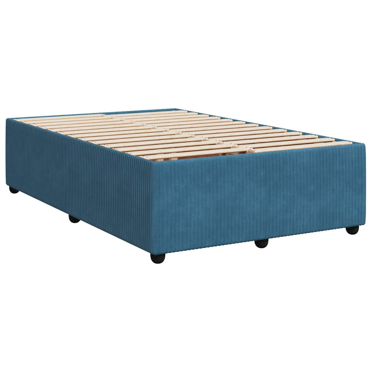 Boxspring krevet s madracem Tamno plava 120 x 200 cm Baršun