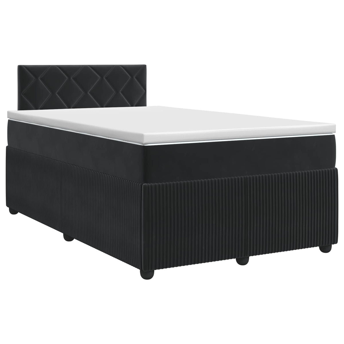 Boxspring krevet s madracem Crna 120 x 200 cm Baršun