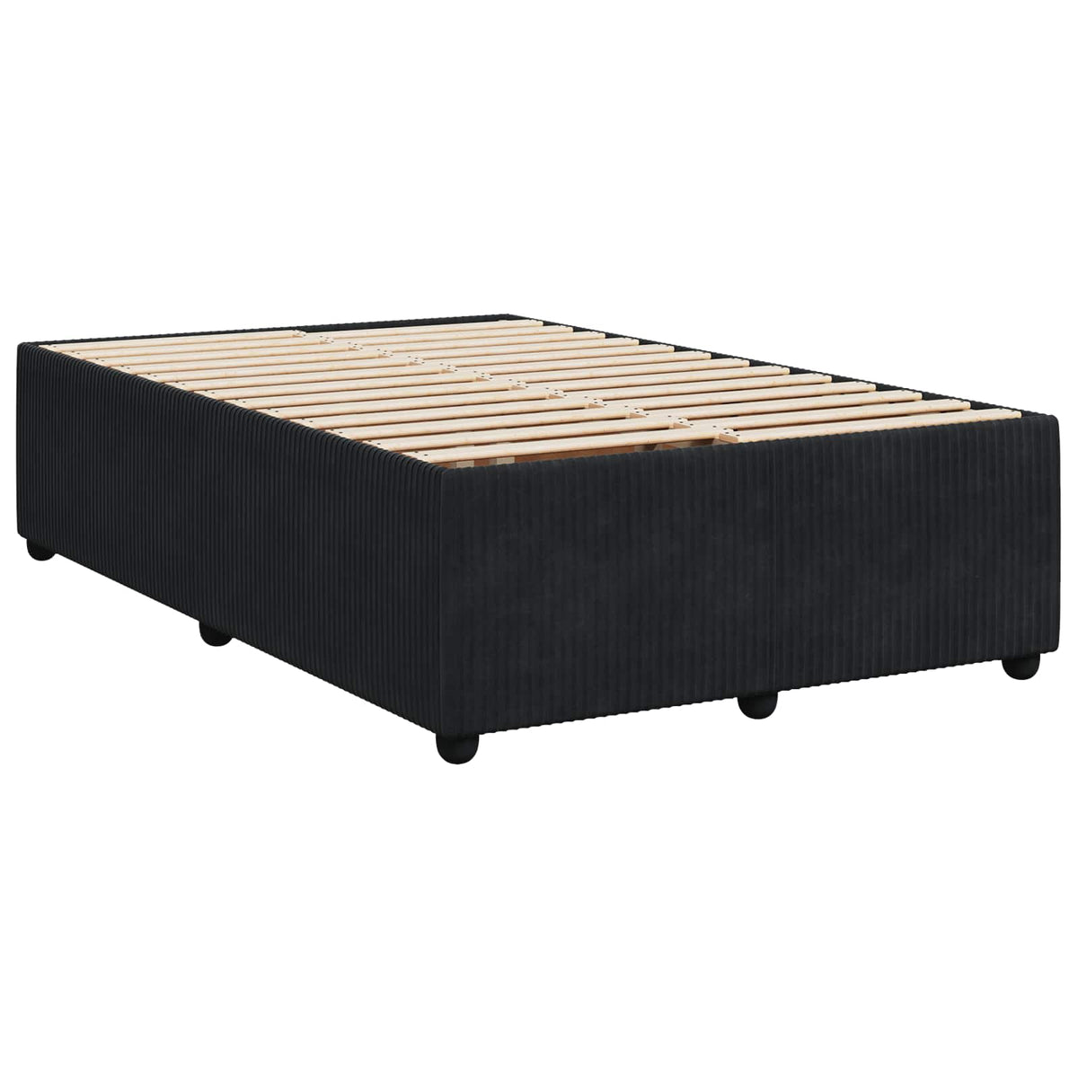 Boxspring krevet s madracem Crna 120 x 200 cm Baršun