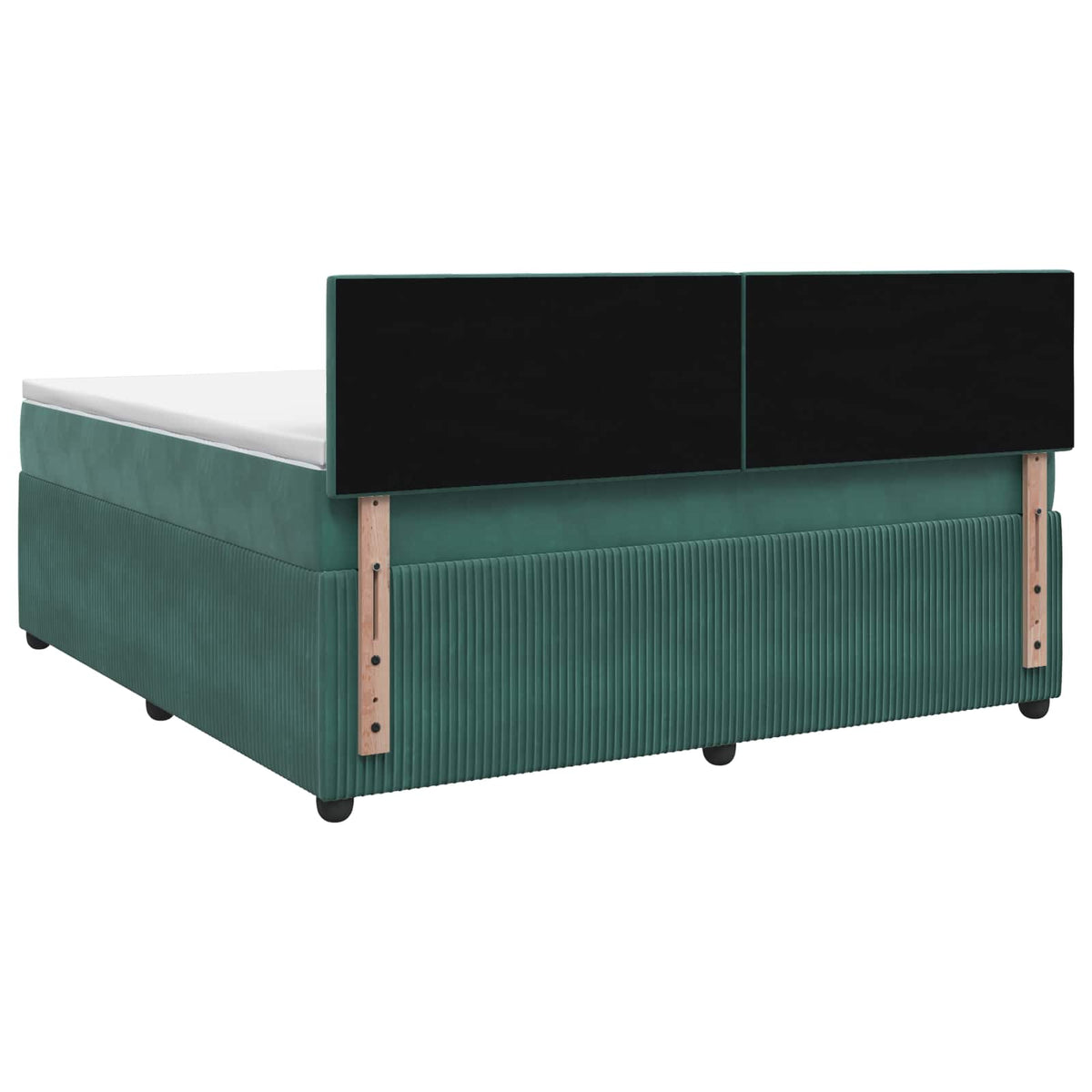 Boxspring krevet s madracem Tamnozelena 140 x 190 cm Baršun