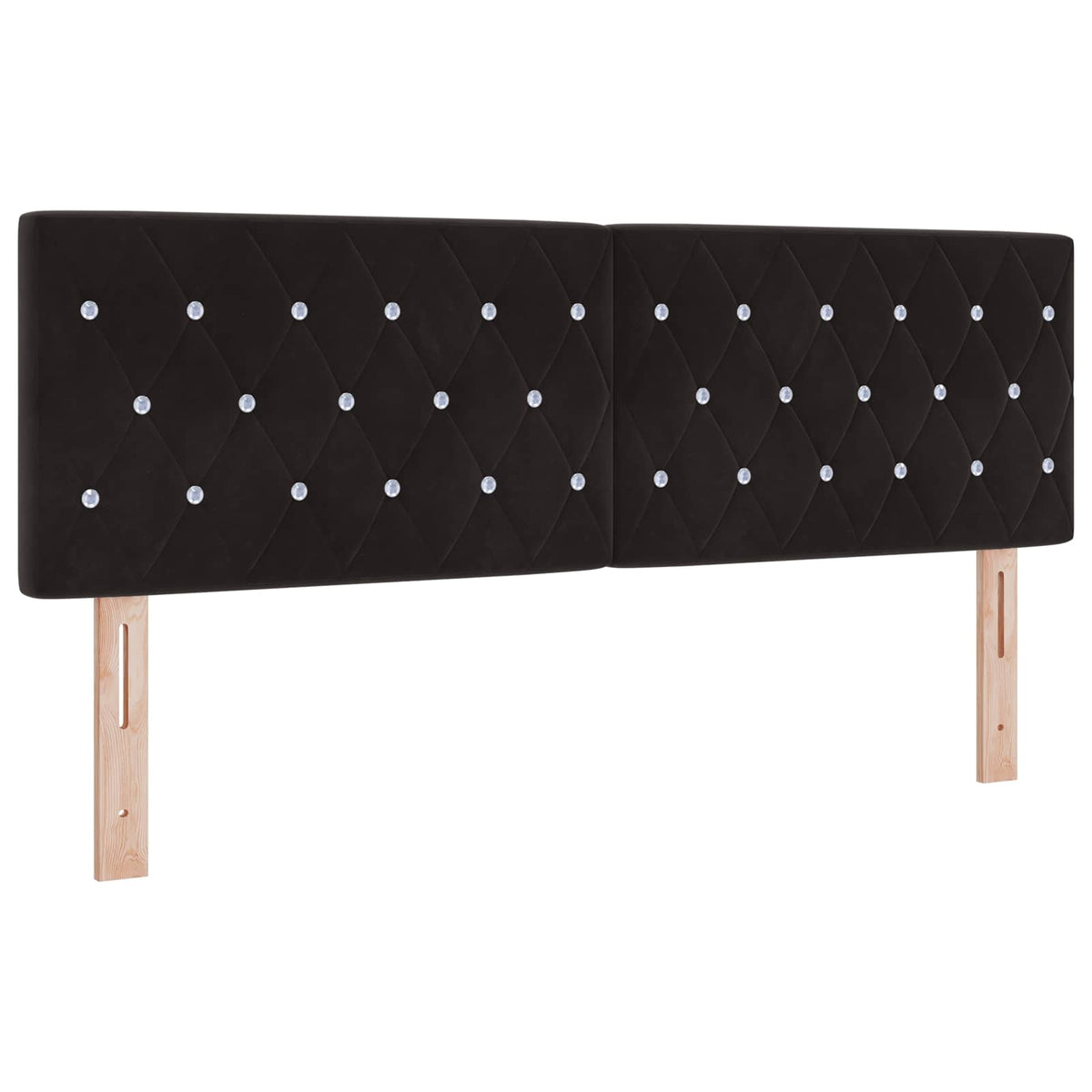 Boxspring krevet s madracem Crna 140 x 200 cm Baršun