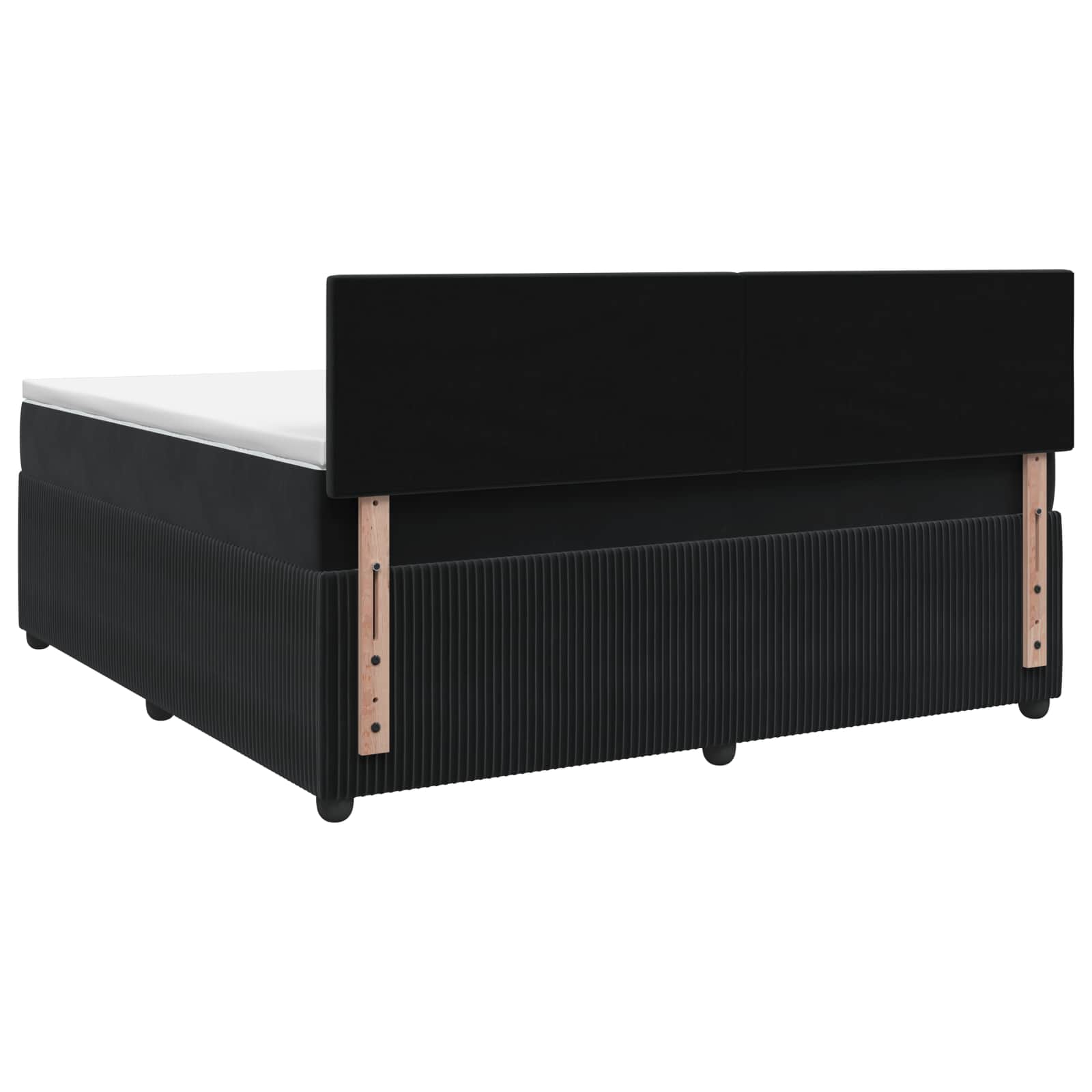 Boxspring krevet s madracem Crna 160 x 200 cm Baršun