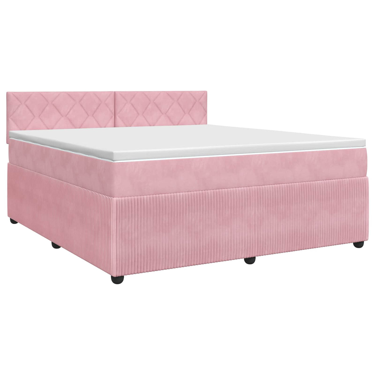 Boxspring krevet s madracem Ružičasta 180 x 200 cm Baršun