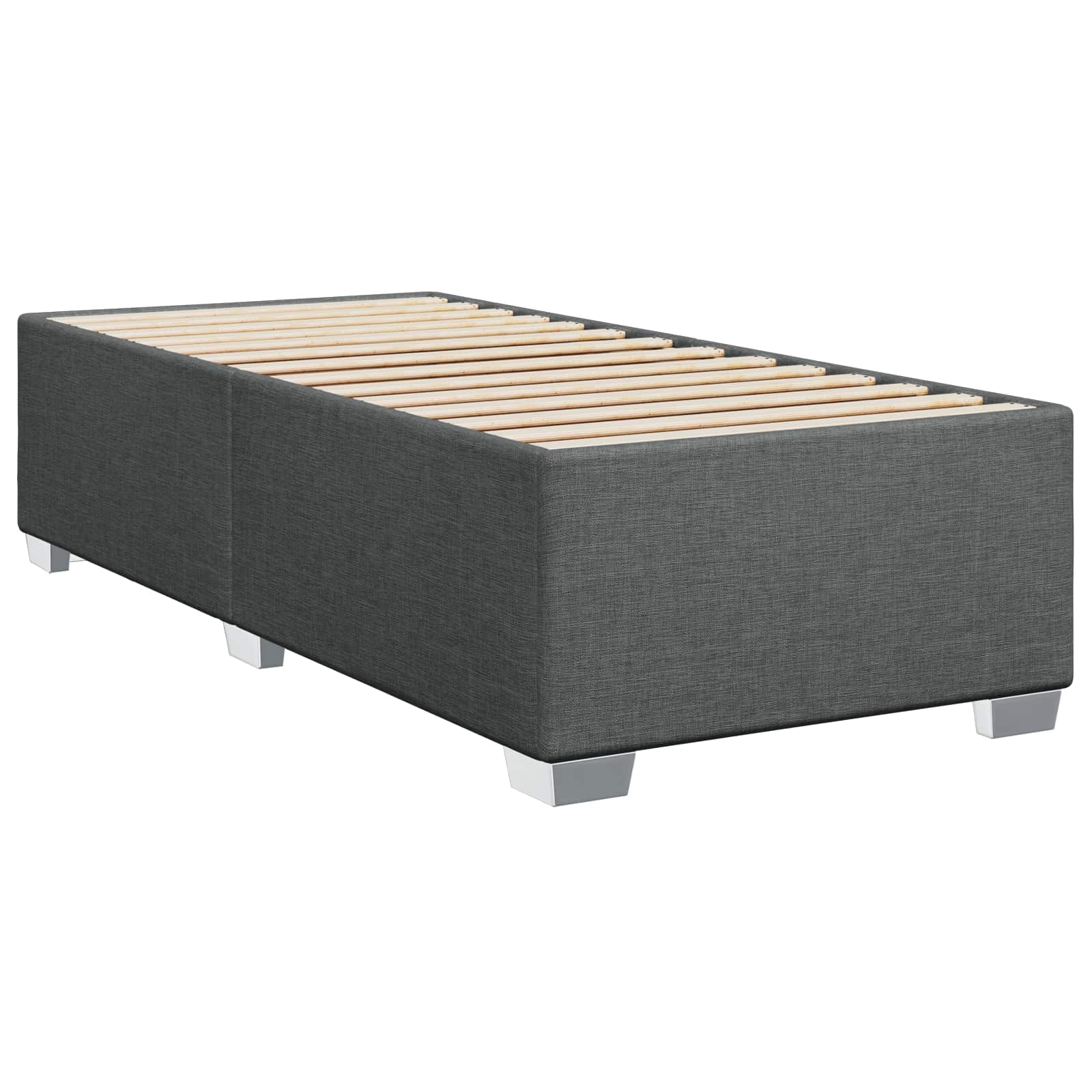 Krevet s box springom, madracem i LED-om Tamnosiva 90 x 200 cm