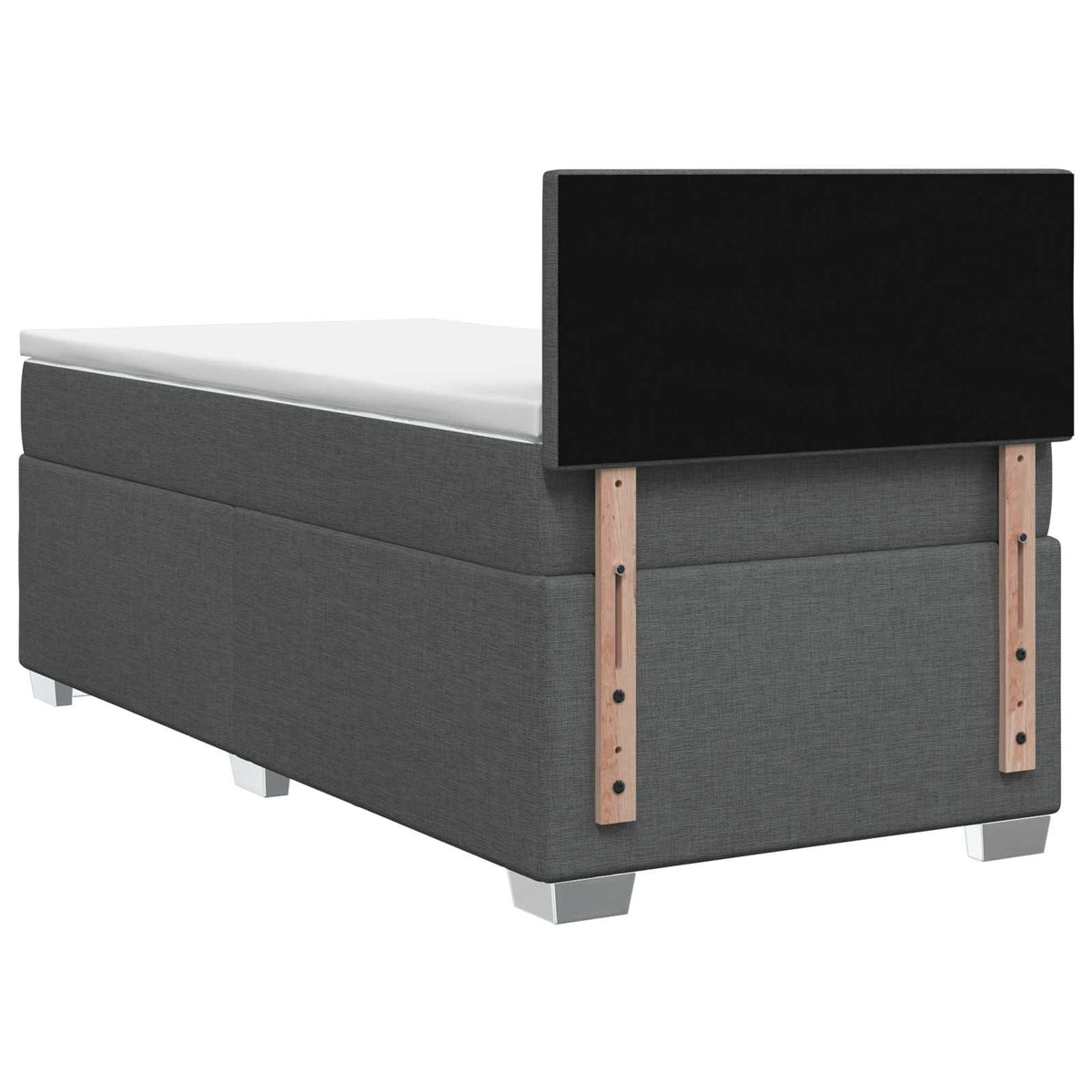 Krevet s box springom, madracem i LED-om Tamnosiva 90 x 200 cm