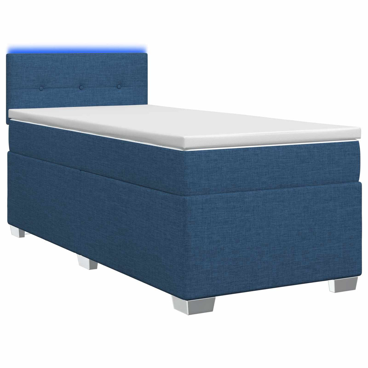 Krevet s box springom, madracem i LED-om Plava 90 x 200 cm