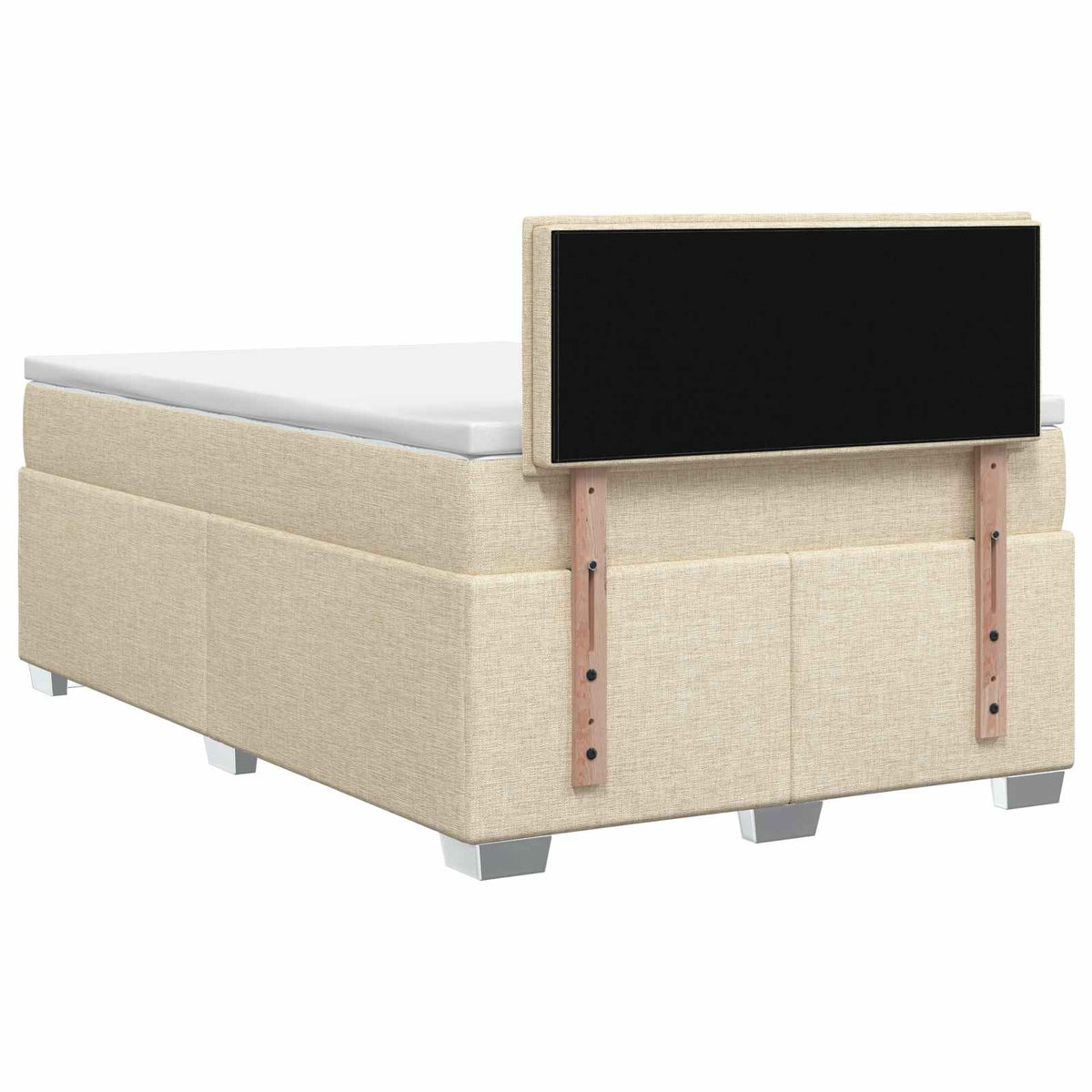 Krevet s box springom, madracem i LED-om Krem 120 x 190 cm