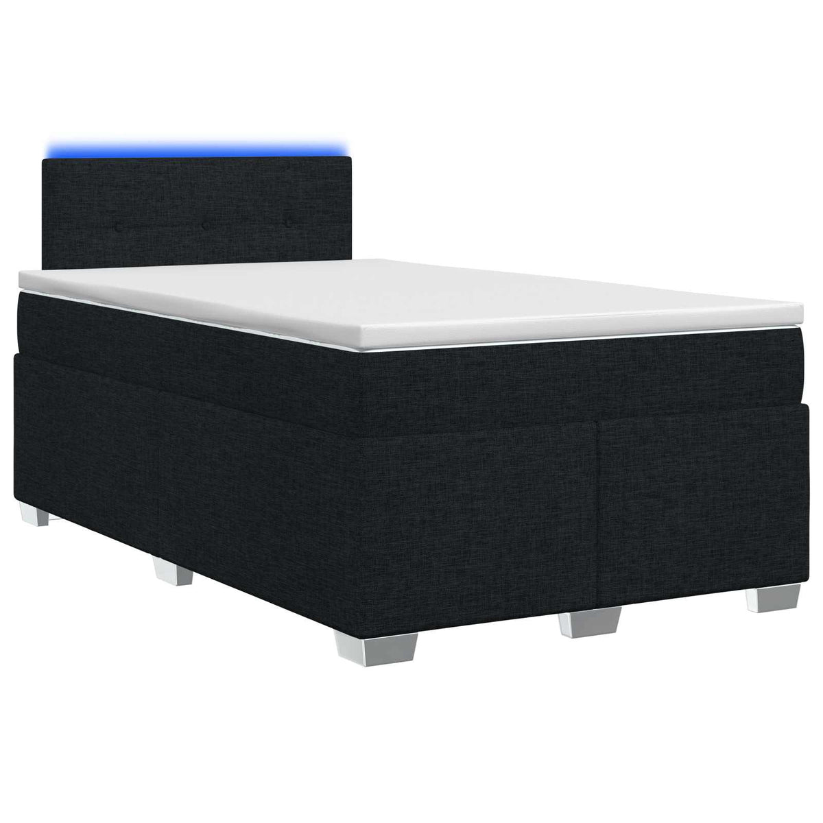 Krevet s box springom, madracem i LED-om Crna 120 x 190 cm