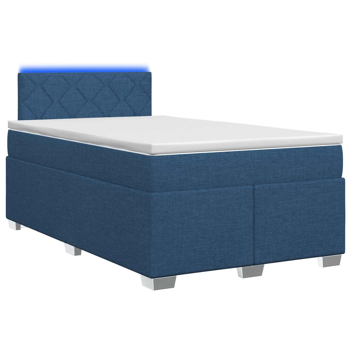 Krevet s box springom, madracem i LED-om Plava 120 x 190 cm
