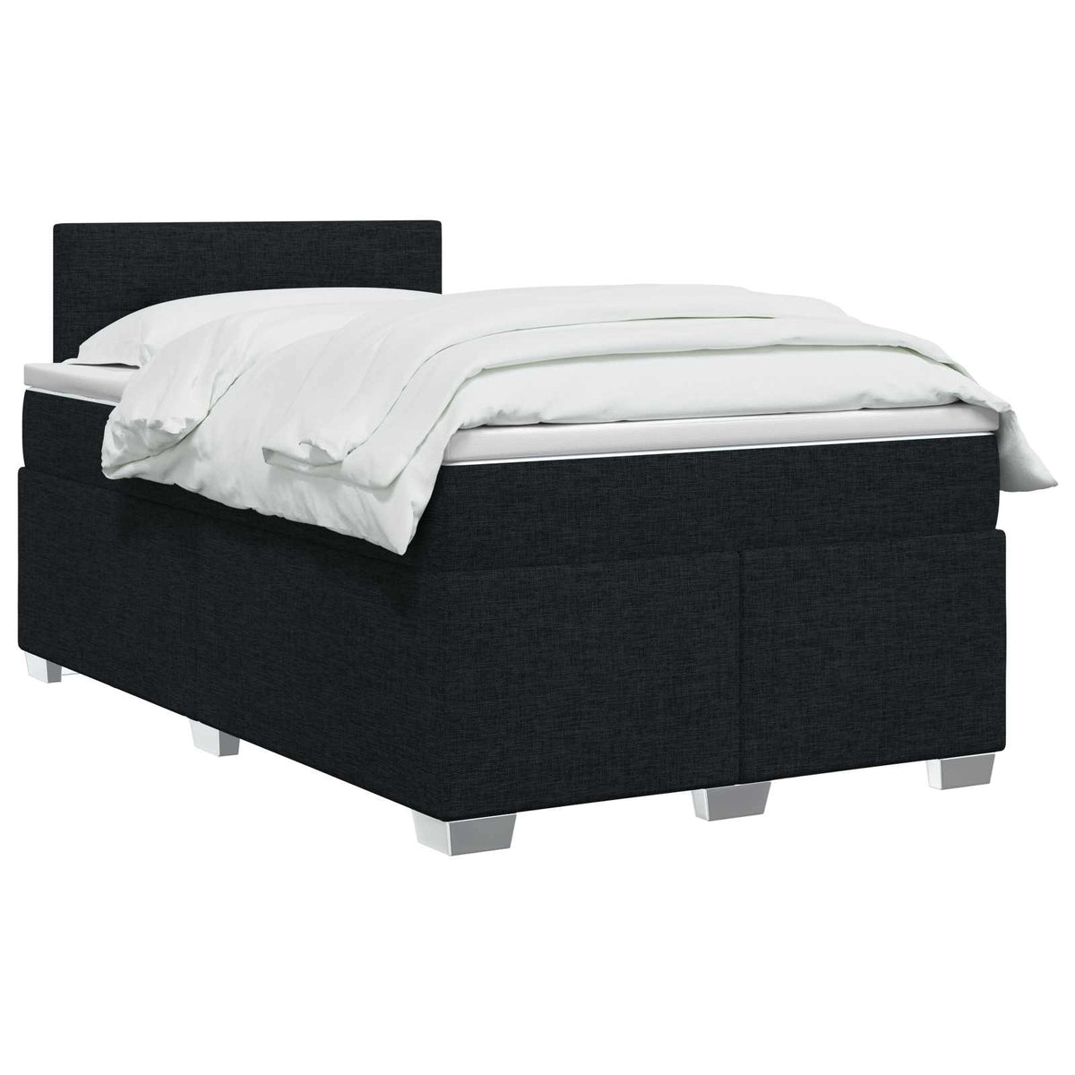 Krevet s box springom, madracem i LED-om Crna 120 x 200 cm