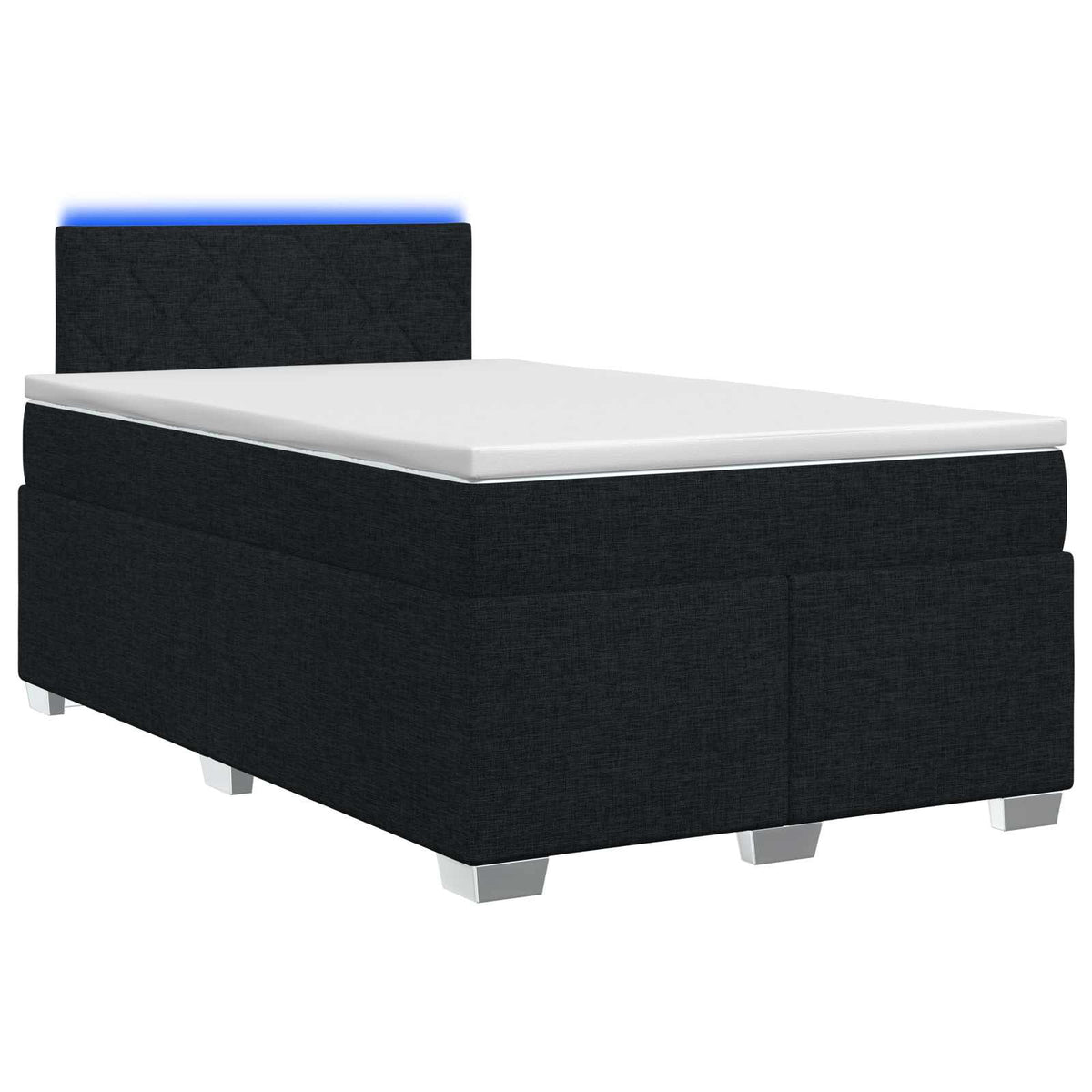 Krevet s box springom, madracem i LED-om Crna 120 x 200 cm