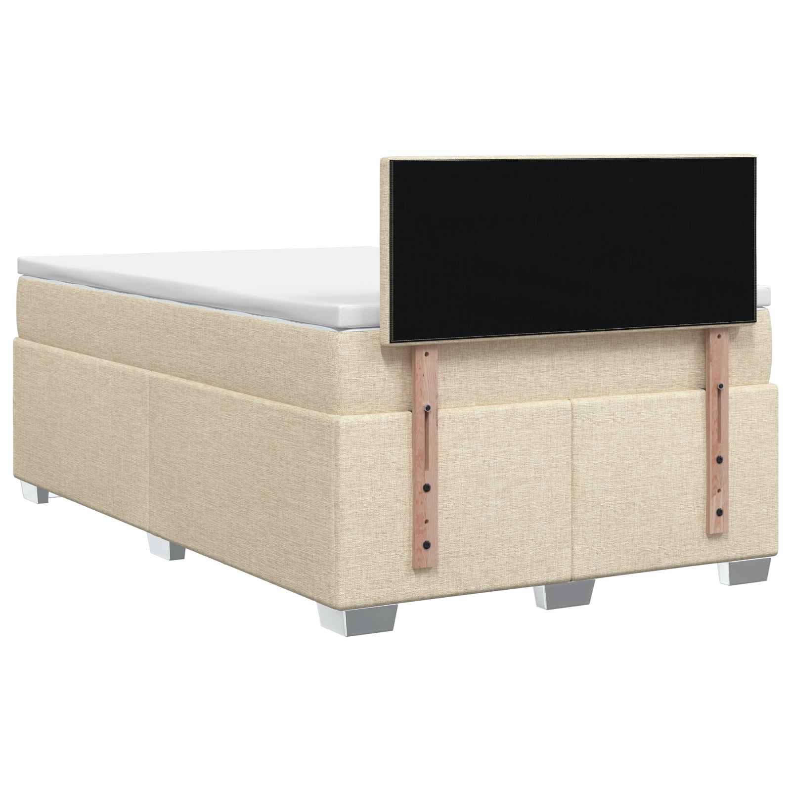 Krevet s box springom, madracem i LED-om Krem 120 x 200 cm