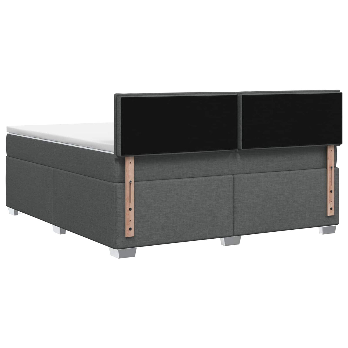Krevet s box springom, madracem i LED-om Tamnosiva 140 x 200 cm