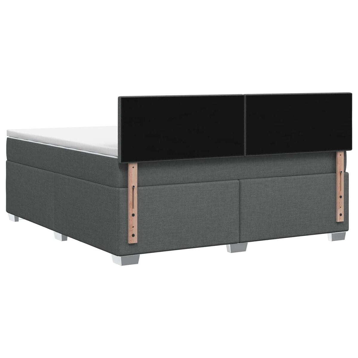 Krevet s box springom, madracem i LED-om Tamnosiva 180 x 200 cm