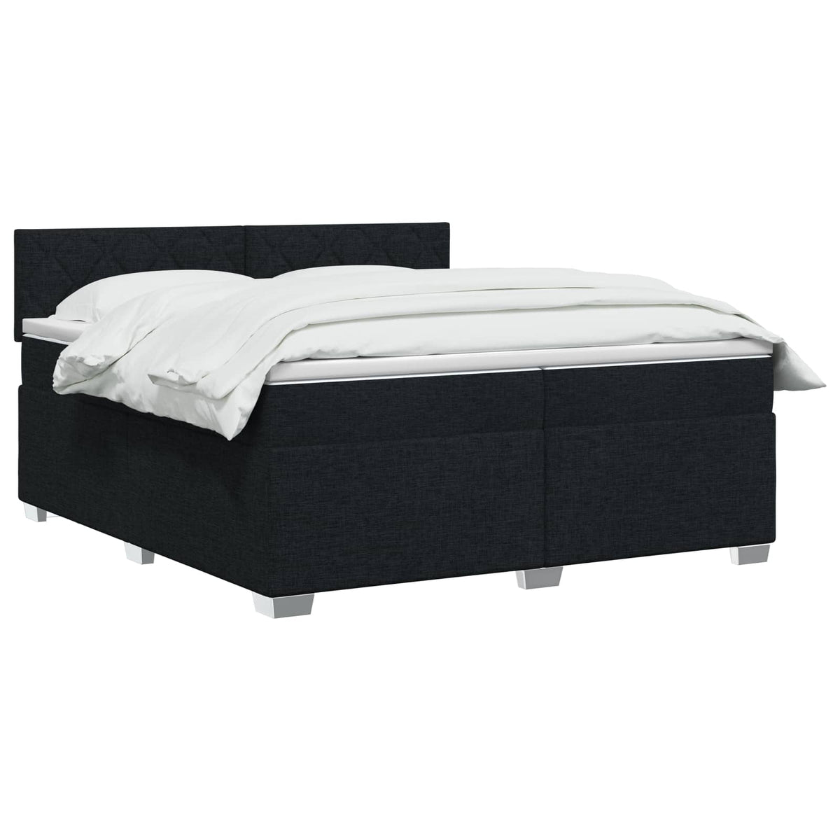 Krevet s box springom, madracem i LED-om Crna 200 x 200 cm