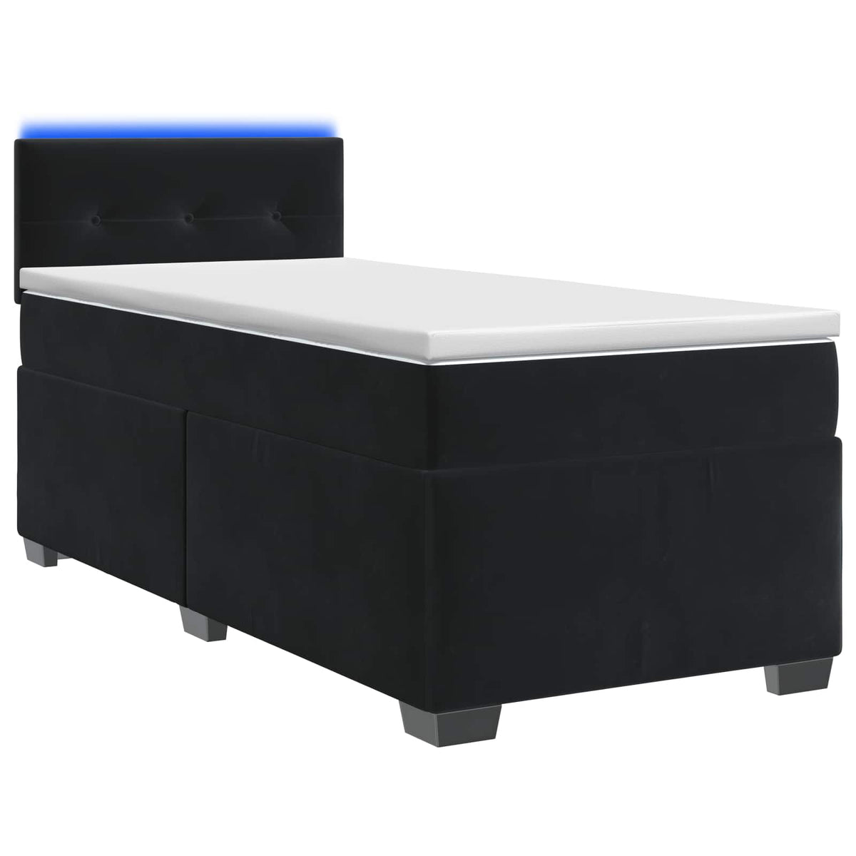Krevet s box springom, madracem i LED-om Crna 80 x 200 cm