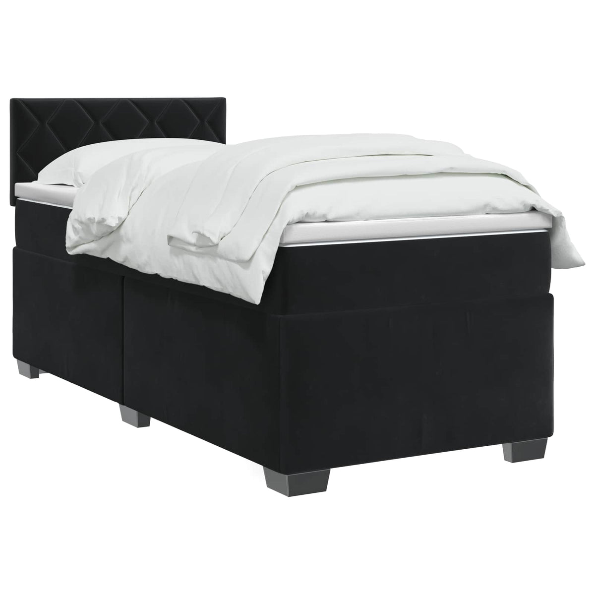Krevet s box springom, madracem i LED-om Crna 80 x 200 cm