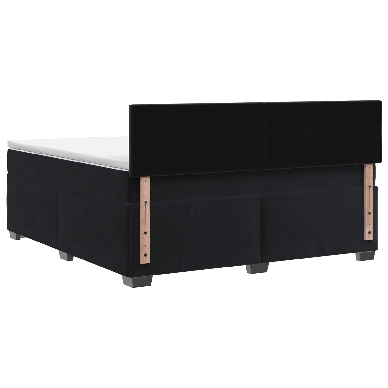 Krevet s box springom, madracem i LED-om Crna 160 x 200 cm