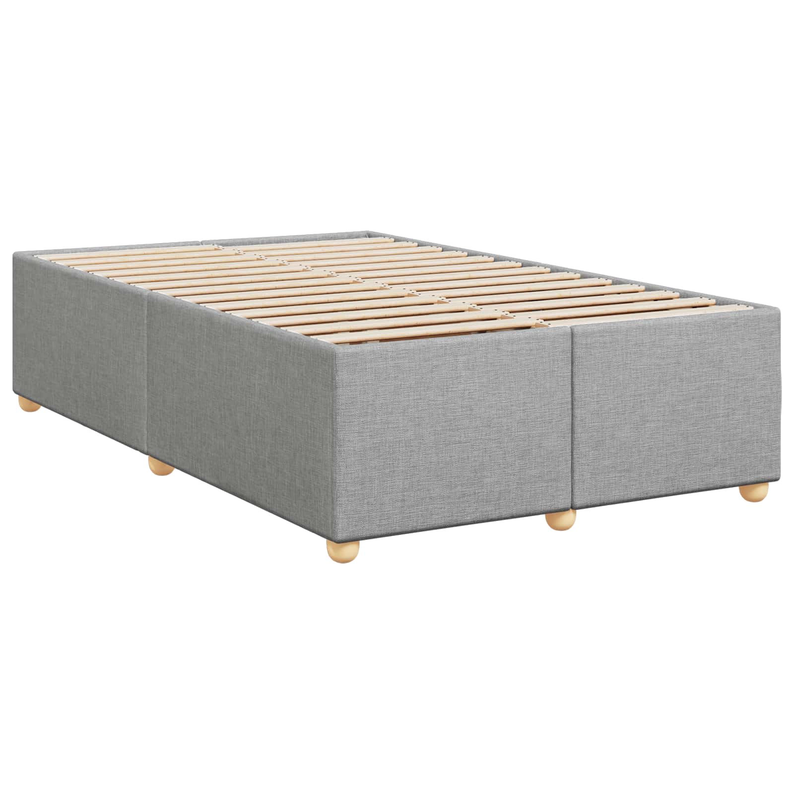 Boxspring krevet s madracem Svjetlosiva 120 x 190 cm Tkanina