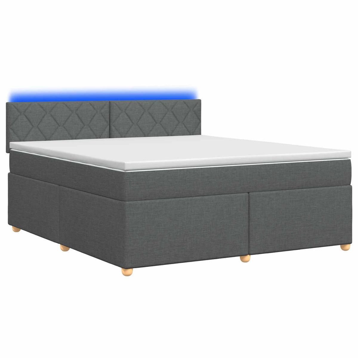 Boxspring krevet s madracem Tamnosiva 160 x 200 cm Tkanina