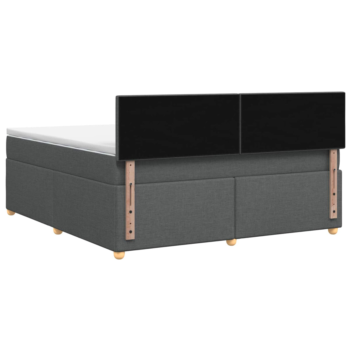Boxspring krevet s madracem Tamnosiva 160 x 200 cm Tkanina