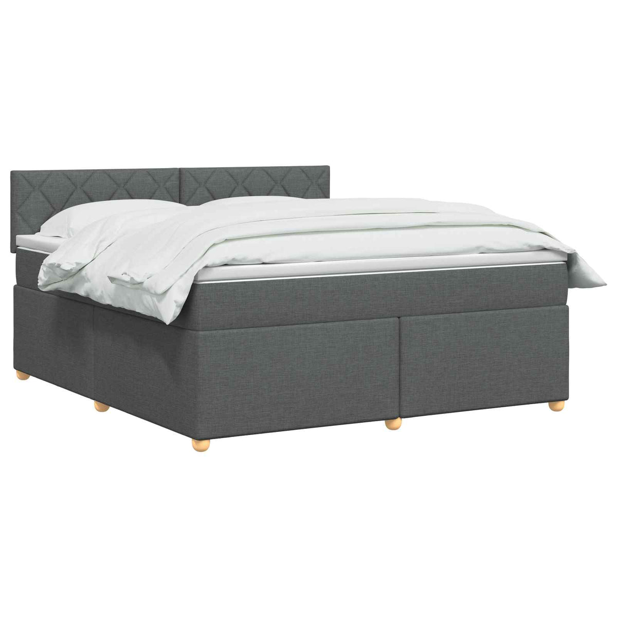 Boxspring krevet s madracem Tamnosiva 160 x 200 cm Tkanina