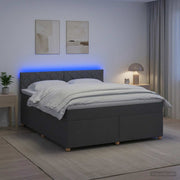 Boxspring krevet s madracem Tamnosiva 160 x 200 cm Tkanina