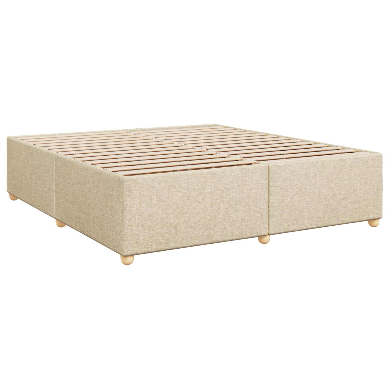 Boxspring krevet s madracem Krem 200 x 200 cm Tkanina