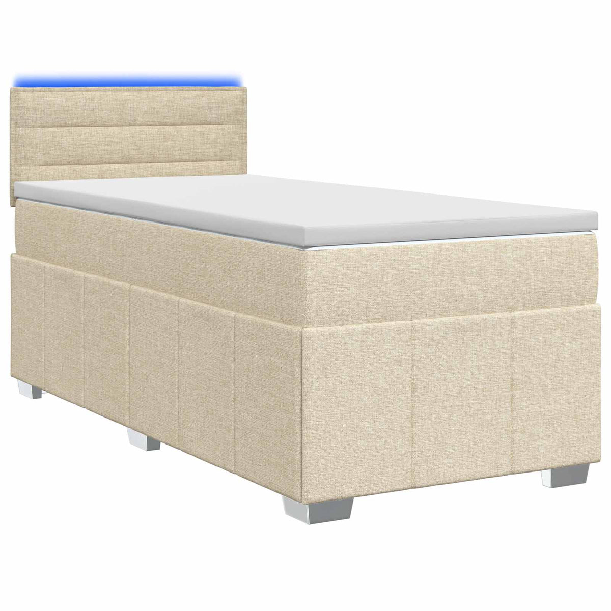 Boxspring krevet s madracem Krem 100 x 200 cm Tkanina