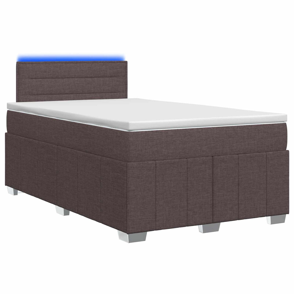 Boxspring krevet s madracem Tamno smeđa 120 x 190 cm Tkanina