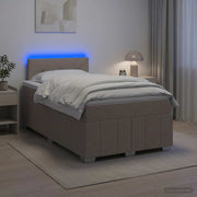 Boxspring krevet s madracem Sivosmeđa 120 x 190 cm Tkanina